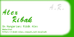 alex ribak business card